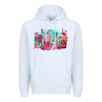 White breast cancer  coffee cups Premium Hoodie - AdoDesignShop
