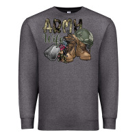 Charcoal Heather army wife Premium Sweatshirt - SublimationCraftShop