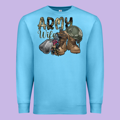 Army Wife Premium Sweatshirt Designed By Sublimationcraftshop