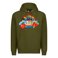 Army Green Hello Pre School Premium Hoodie - AdoDesignShop