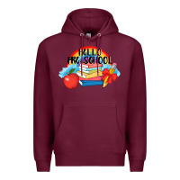 Burgundy Hello Pre School Premium Hoodie - AdoDesignShop