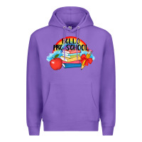 Purple Hello Pre School Premium Hoodie - AdoDesignShop
