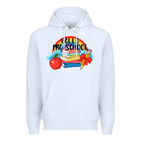 White Hello Pre School Premium Hoodie - AdoDesignShop