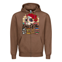 Chestnut Day of the dead skeleton Zipper Hoodie - RanaPortraitStore