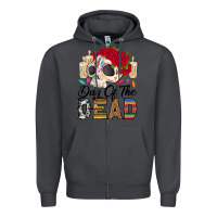 Smoke Day of the dead skeleton Zipper Hoodie - RanaPortraitStore