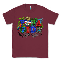 Burgundy pura vida costa rica rana Classic Tee - RanaPortraitStore