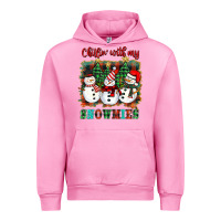 Fuchsia Pink chillin with my snowies Urban Hoodie - BarkalooDesign