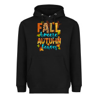 Black fall breeze autumn leaves Heavyweight Hoodie - Zillion Design Studio