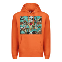Carrot bull skull flowers cowhides and leopard Premium Hoodie - Artiststas