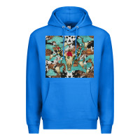 True Royal bull skull flowers cowhides and leopard Premium Hoodie - Artiststas