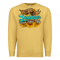 Antique Gold she's a sunflower beautiful fierce free Premium Sweatshirt - HRA Design Shop