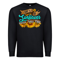Black she's a sunflower beautiful fierce free Premium Sweatshirt - HRA Design Shop