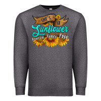 Charcoal Heather she's a sunflower beautiful fierce free Premium Sweatshirt - HRA Design Shop