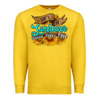 Lemon she's a sunflower beautiful fierce free Premium Sweatshirt - HRA Design Shop