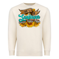 Sandshell she's a sunflower beautiful fierce free Premium Sweatshirt - HRA Design Shop