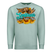 She's A Sunflower Beautiful Fierce Free Premium Sweatshirt | Teevron