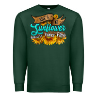 Sports Green she's a sunflower beautiful fierce free Premium Sweatshirt - HRA Design Shop