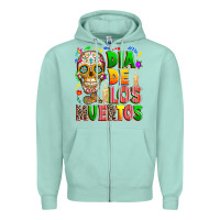 Seafoam Dia de los muertos Zipper Hoodie - RanaPortraitStore
