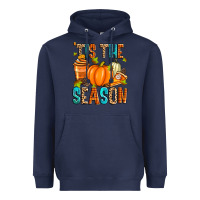Navy 'tis the season fall Heavyweight Hoodie - Zillion Design Studio