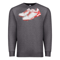 Charcoal Heather red cleats fa element Premium Sweatshirt - FaDigitalArtStudio