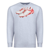 Heather Grey red cleats fa element Premium Sweatshirt - FaDigitalArtStudio