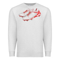 Oatmeal Heather red cleats fa element Premium Sweatshirt - FaDigitalArtStudio