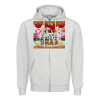 Dove Grey Day of the dead skeleton Zipper Hoodie - RanaPortraitStore