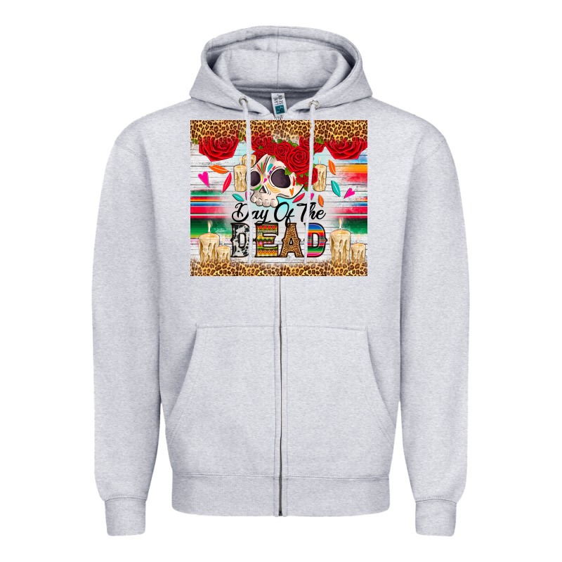 Day Of The Dead Skeleton Zipper Hoodie by RanaPortraitStore | Teevron