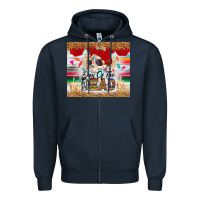 Navy Day of the dead skeleton Zipper Hoodie - RanaPortraitStore