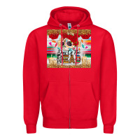 Red Day of the dead skeleton Zipper Hoodie - RanaPortraitStore