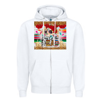 White Day of the dead skeleton Zipper Hoodie - RanaPortraitStore