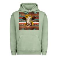 Pigment Oil Green western sunflowers gemstone heifer Urban Hoodie - Jasminsmagicworld