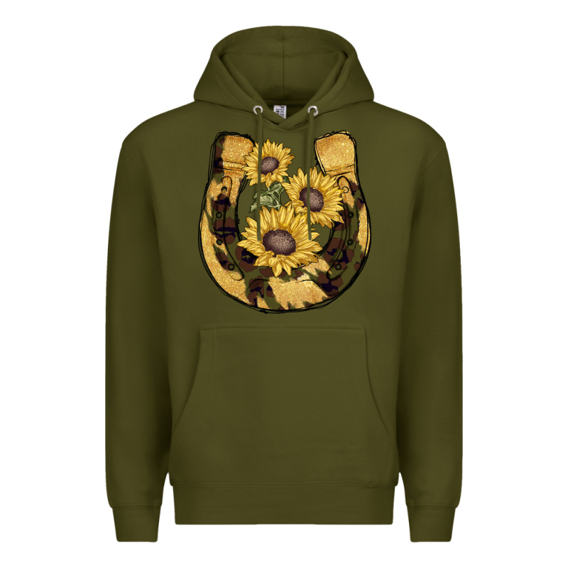 Horseshoe Sunflower Camouflage Premium Hoodie by AdoDesignShop | Teevron