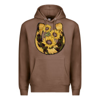 Chestnut horseshoe sunflower camouflage Premium Hoodie - AdoDesignShop