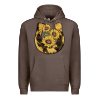 Coffee horseshoe sunflower camouflage Premium Hoodie - AdoDesignShop