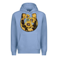 Colony Blue horseshoe sunflower camouflage Premium Hoodie - AdoDesignShop
