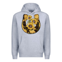 Heather Grey horseshoe sunflower camouflage Premium Hoodie - AdoDesignShop