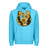 Ocean Blue horseshoe sunflower camouflage Premium Hoodie - AdoDesignShop