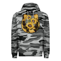 Slate Camo horseshoe sunflower camouflage Premium Hoodie - AdoDesignShop