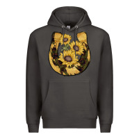 Smoke horseshoe sunflower camouflage Premium Hoodie - AdoDesignShop