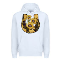 White horseshoe sunflower camouflage Premium Hoodie - AdoDesignShop