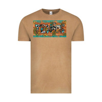 Vintage Camel texas sunflower cactus cowhide leopard licence plate Vintage Tee - Artiststas