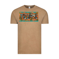 Vintage Coffee texas sunflower cactus cowhide leopard licence plate Vintage Tee - Artiststas