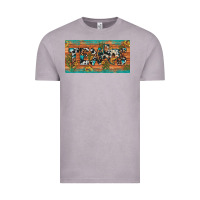 Vintage Zinc texas sunflower cactus cowhide leopard licence plate Vintage Tee - Artiststas