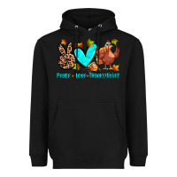 Black peace love thanksgiving Heavyweight Hoodie - Zillion Design Studio