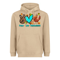 Mushroom peace love thanksgiving Heavyweight Hoodie - Zillion Design Studio