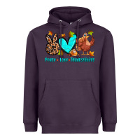 Plum peace love thanksgiving Heavyweight Hoodie - Zillion Design Studio