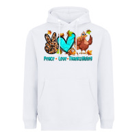 White peace love thanksgiving Heavyweight Hoodie - Zillion Design Studio