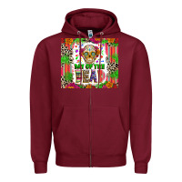 Burgundy Day of the dead Zipper Hoodie - RanaPortraitStore