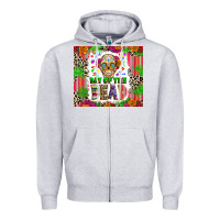 Heather Grey Day of the dead Zipper Hoodie - RanaPortraitStore